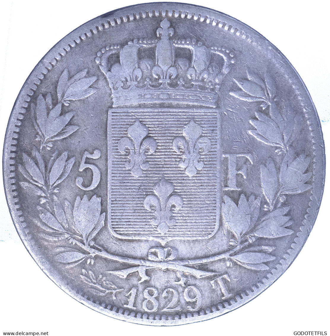 Charles X-5 Francs 1829 Nantes - 5 Francs