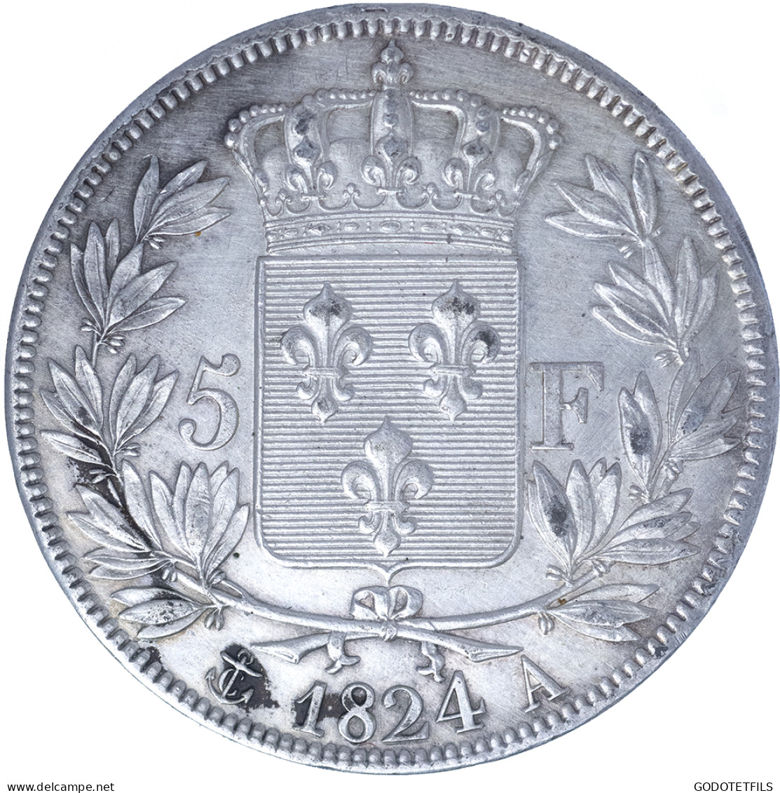 Louis XVIII-5 Francs 1824 Paris - 5 Francs