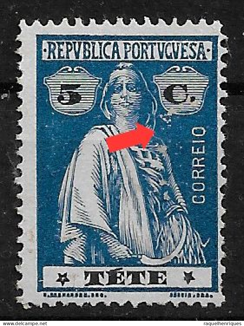 TETE 1914 CERES 5C CLICHE VAR. M NG (NP#72-P08-L1) - Tete