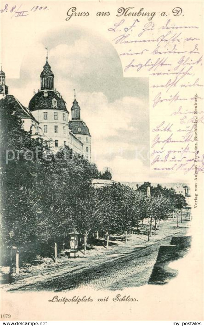 73772152 Neuburg  Donau Luitpoldplatz Mit Schloss  - Neuburg