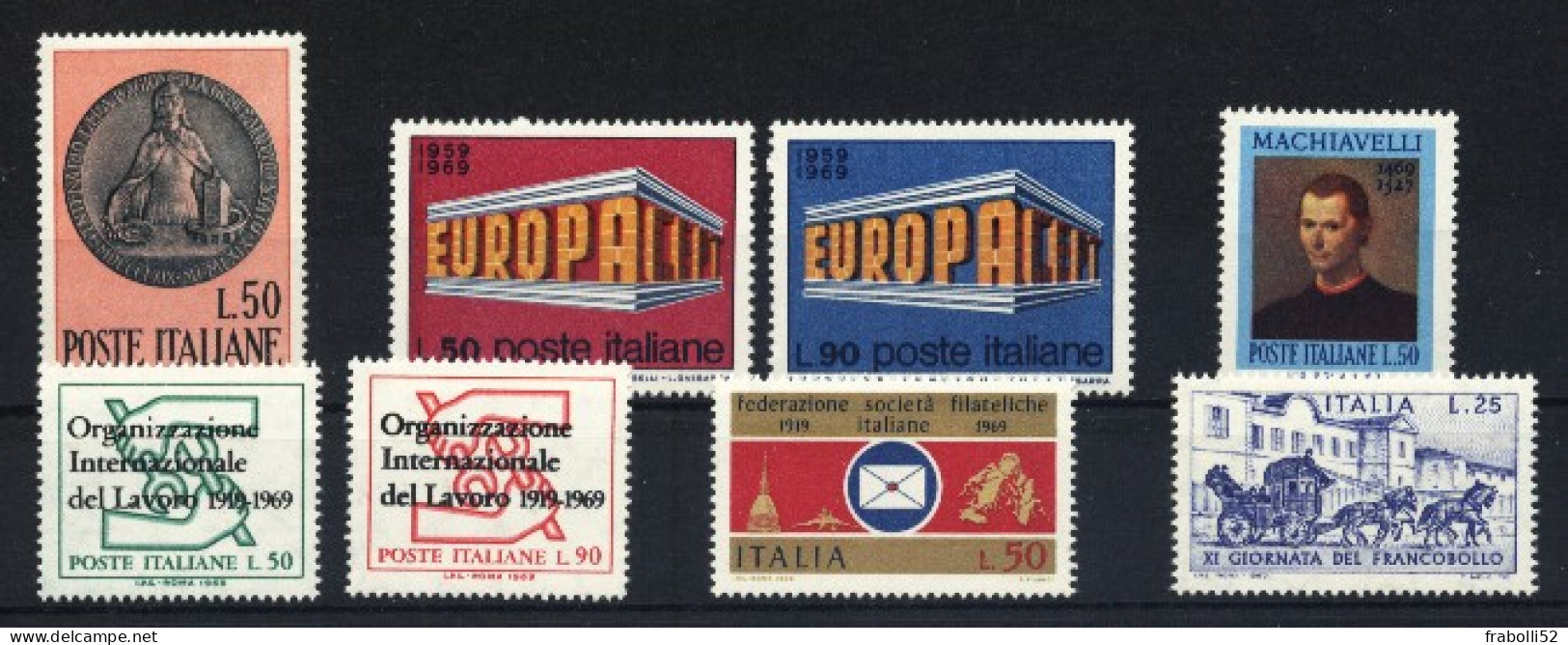 Italia Repubblica Nuovi:  1969 Annata Completa - Vollständige Jahrgänge