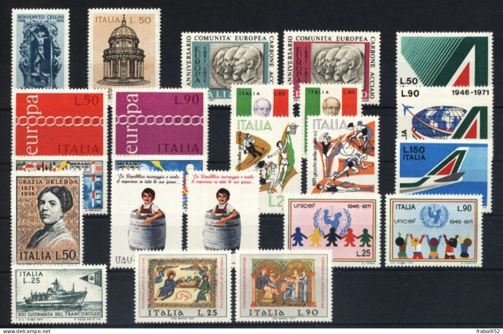 Italia Repubblica Nuovi:  1971 Annata Completa - Annate Complete