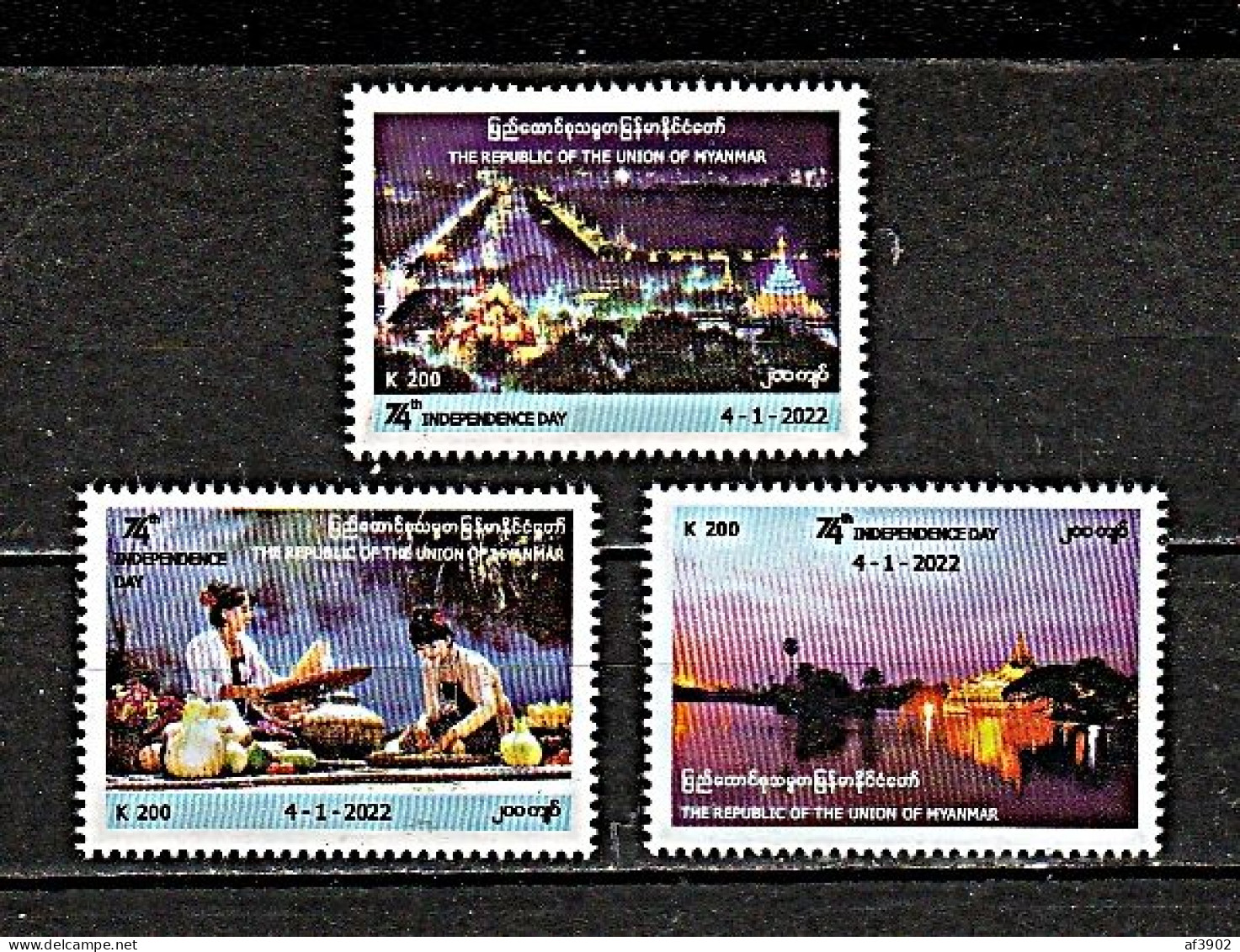 BURMA/MYANMAR STAMP 2022 ISSUED INDEPEDENCE DAY COMMEMORATIVE SET, MNH - Myanmar (Birmanie 1948-...)