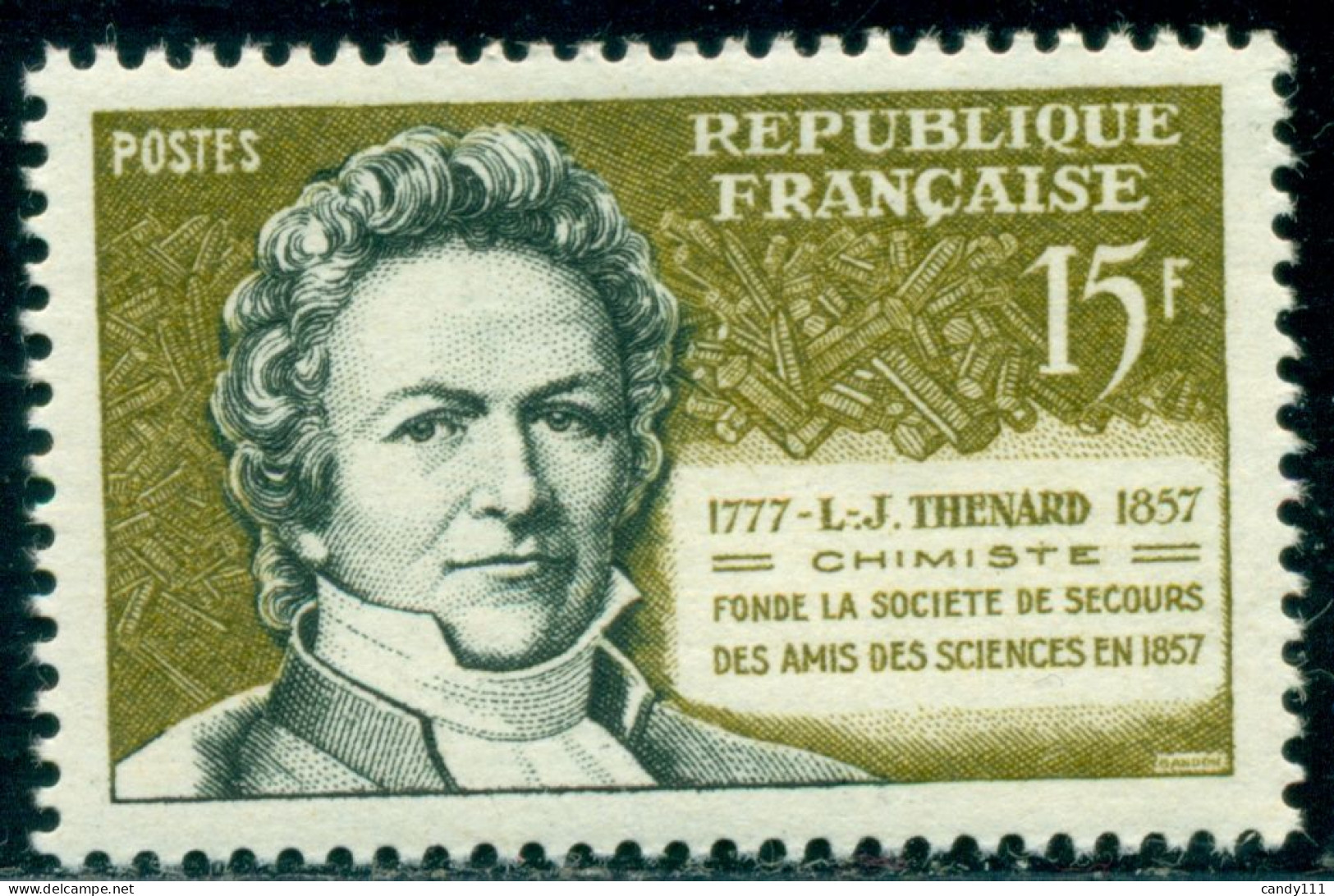 1957 Louis Jacques Thénard,chemist,France,1174,MNH - Química