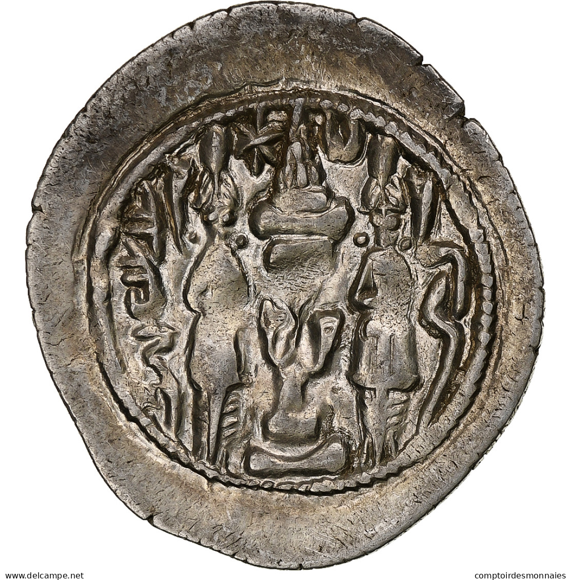 Royaume Sassanide, Khusrau I, Drachme, 531-579, Yazd, Argent, TB+ - Orientales