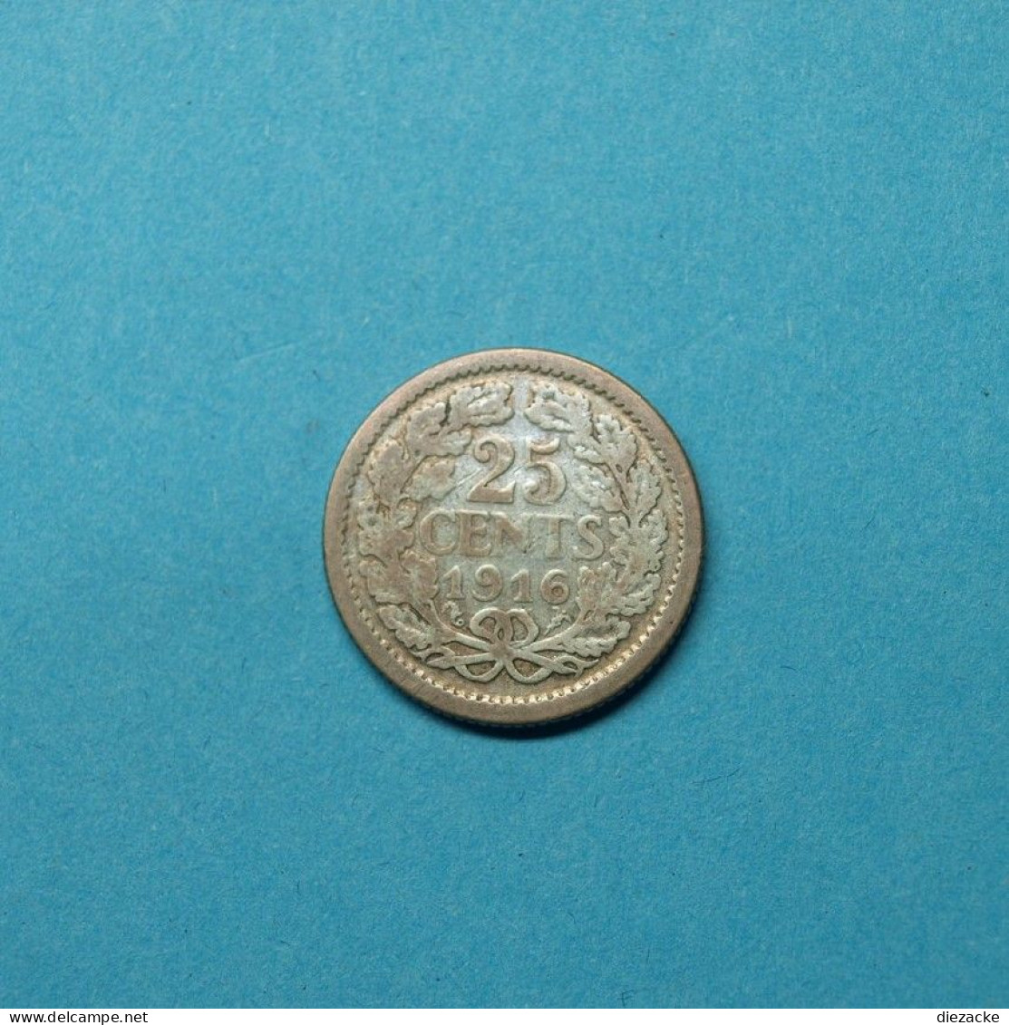 Niederlande 1916 25 Cents Wilhelmina (M4497 - Sonstige & Ohne Zuordnung