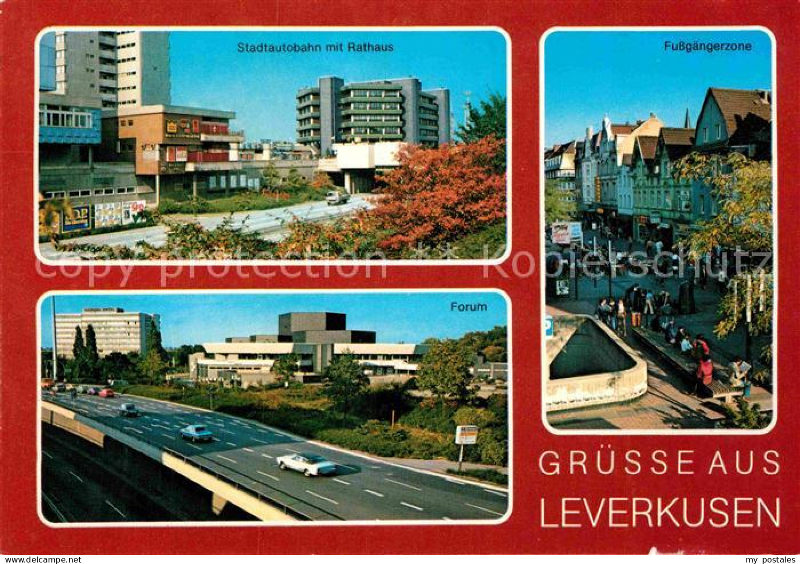 72864868 Leverkusen Stadtautobahn Rathaus Forum Fussgaengerzone Leverkusen - Leverkusen