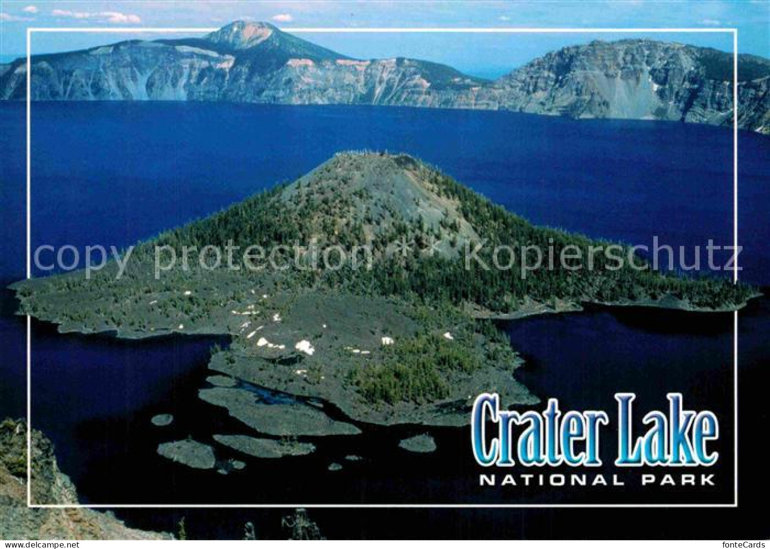 72857078 Oregon_US-State Crater Lake National Park Wizard Island Aerial View - Sonstige & Ohne Zuordnung