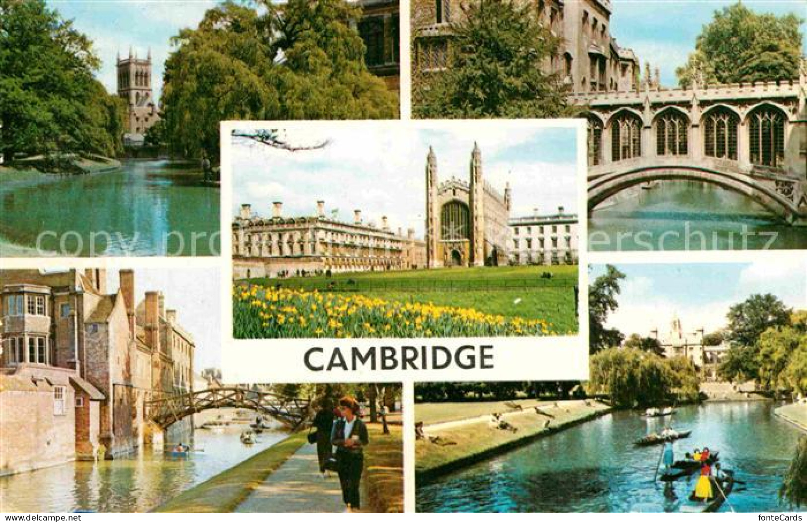 72841000 Cambridge Cambridgeshire Bridge Sighs Clare College Kings College Chape - Other & Unclassified