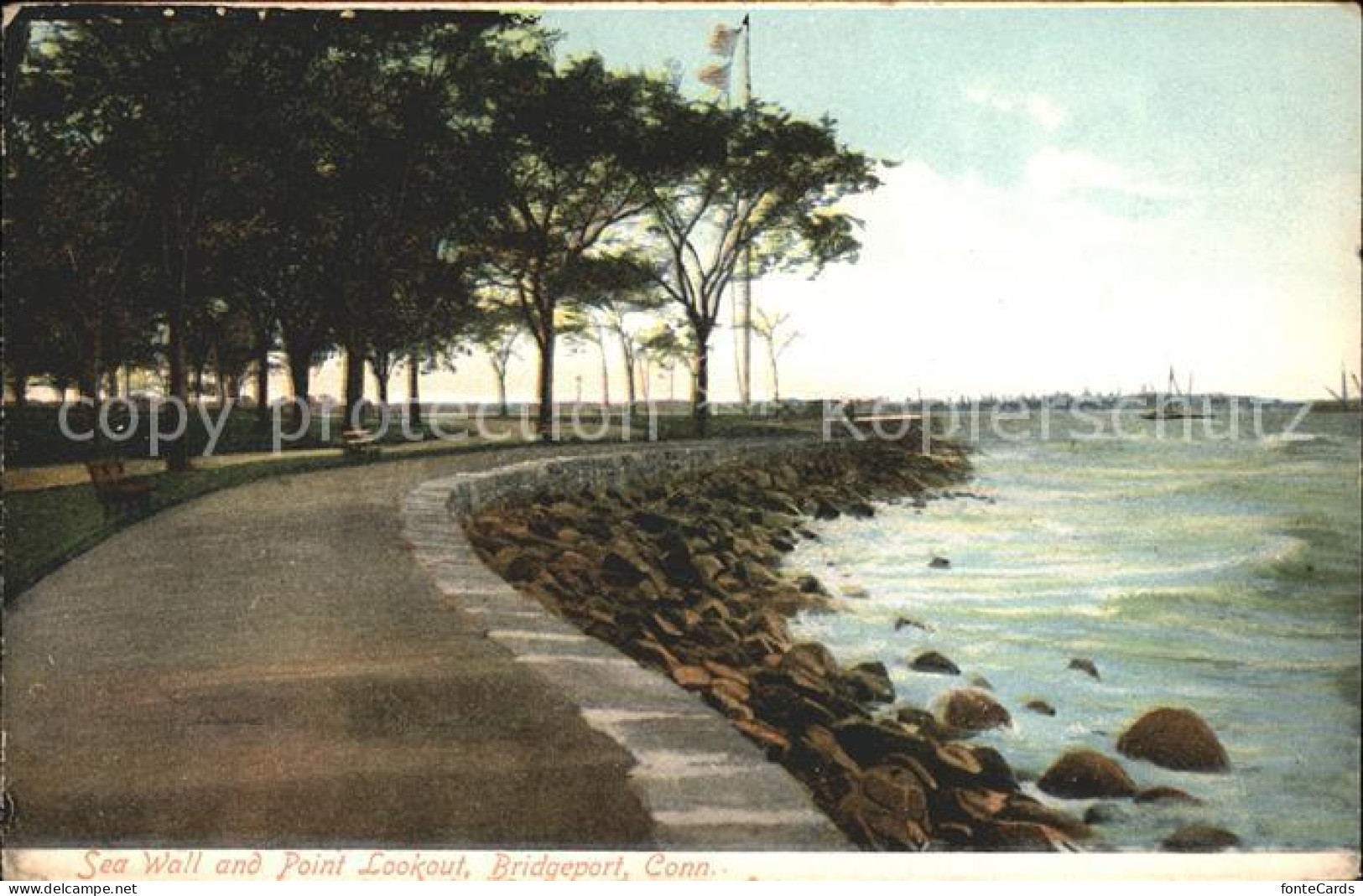 71568569 Bridgeport_Connecticut Sea Wall And Point Lookout - Other & Unclassified