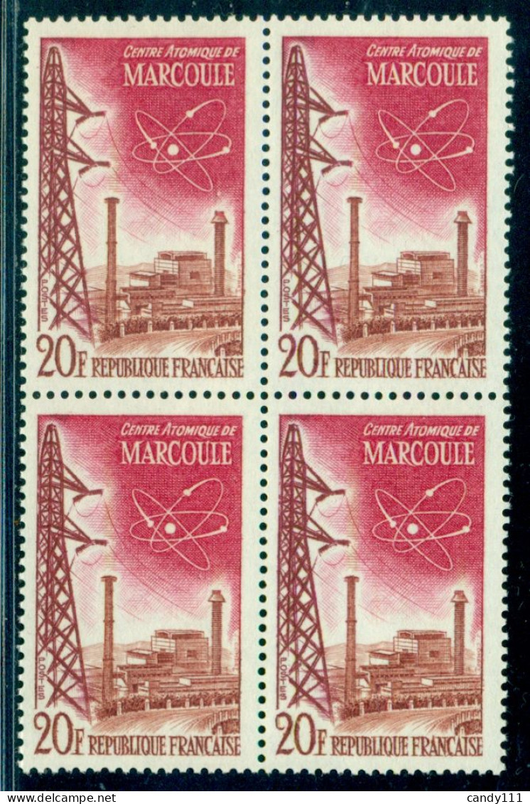 1959 Marcoule Nuclear Energy Center,Architecture,Energy,France,1248,MNH X4 - Atomo