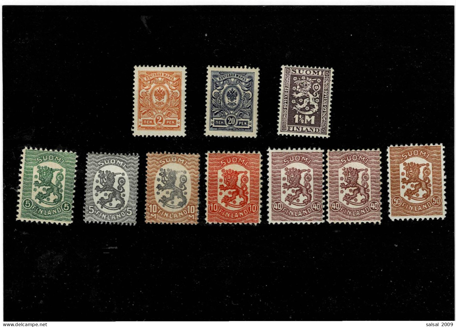 FINLANDIA ,10 Pezzi Nuovi MH ,qualita Ottima - Unused Stamps