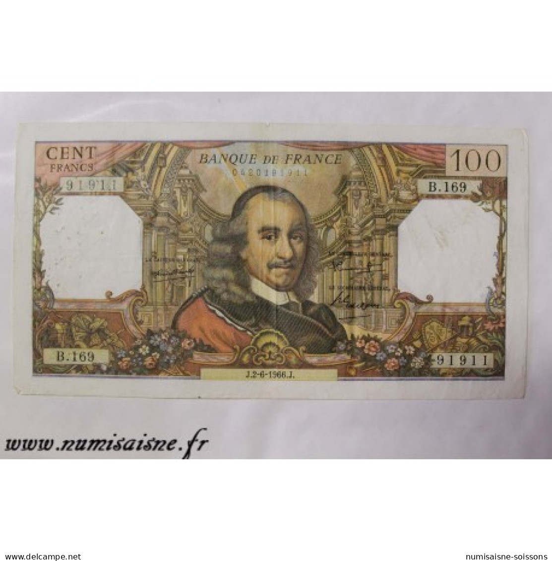 FAY 65/13 - 100 FRANCS 1966 - 02.06 - TYPE CORNEILLE - B.169 - PICK 149 - TTB - Unclassified