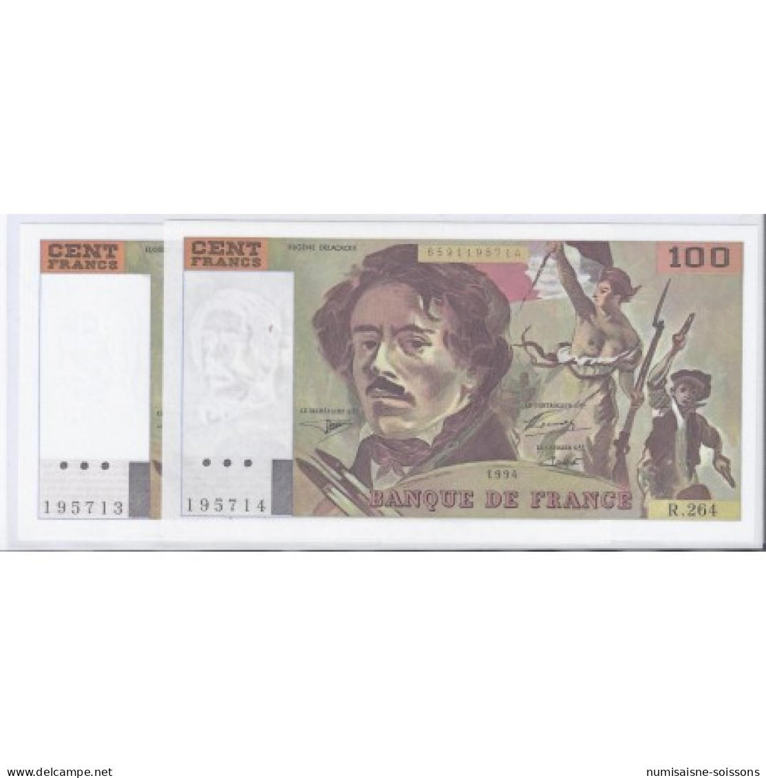 FAY 69TER/01 B - 100 FRANCS DELACROIX - 1994 - NEUF - LA PAIRE - PICK 154 - 100 F 1978-1995 ''Delacroix''