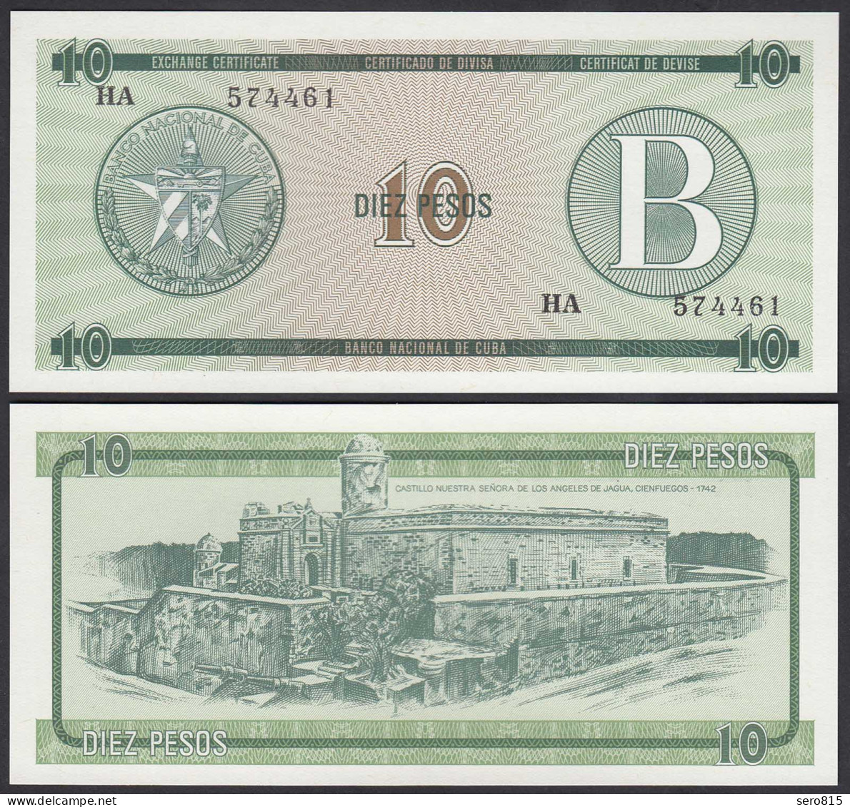 Kuba - Cuba 10 Peso Foreign Exchange Certificates 1985 Pick FX8 UNC (1)  (25714 - Other - America