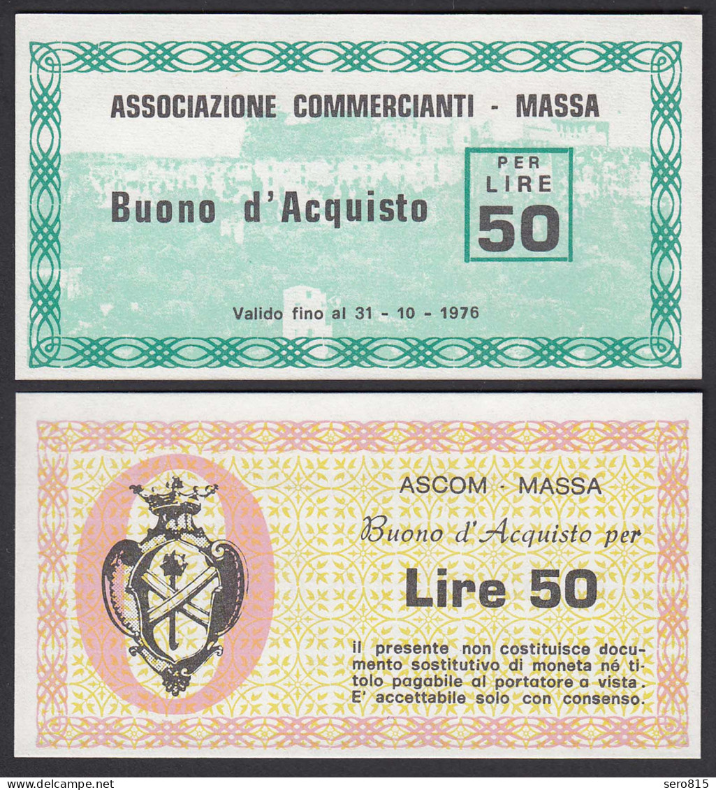 Italien - Italy 50 Lire BUONO D'ACQUISTO ASCOM MASSA 1976 UNC (1)    (25801 - Other & Unclassified