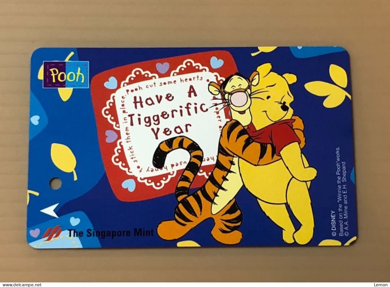 Mint Singapore TransitLink Metro Train Subway Ticket Card, Winnie The Pooh & Tigger, Set Of 1 Mint Card In Folder - Singapore