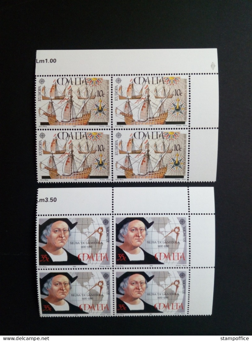 MALTA MI-NR. 885-886 POSTFRISCH(MINT) 4er BLOCK EUROPA 1992 ENTDECKUNG AMERIKAS COLUMBUS - 1992