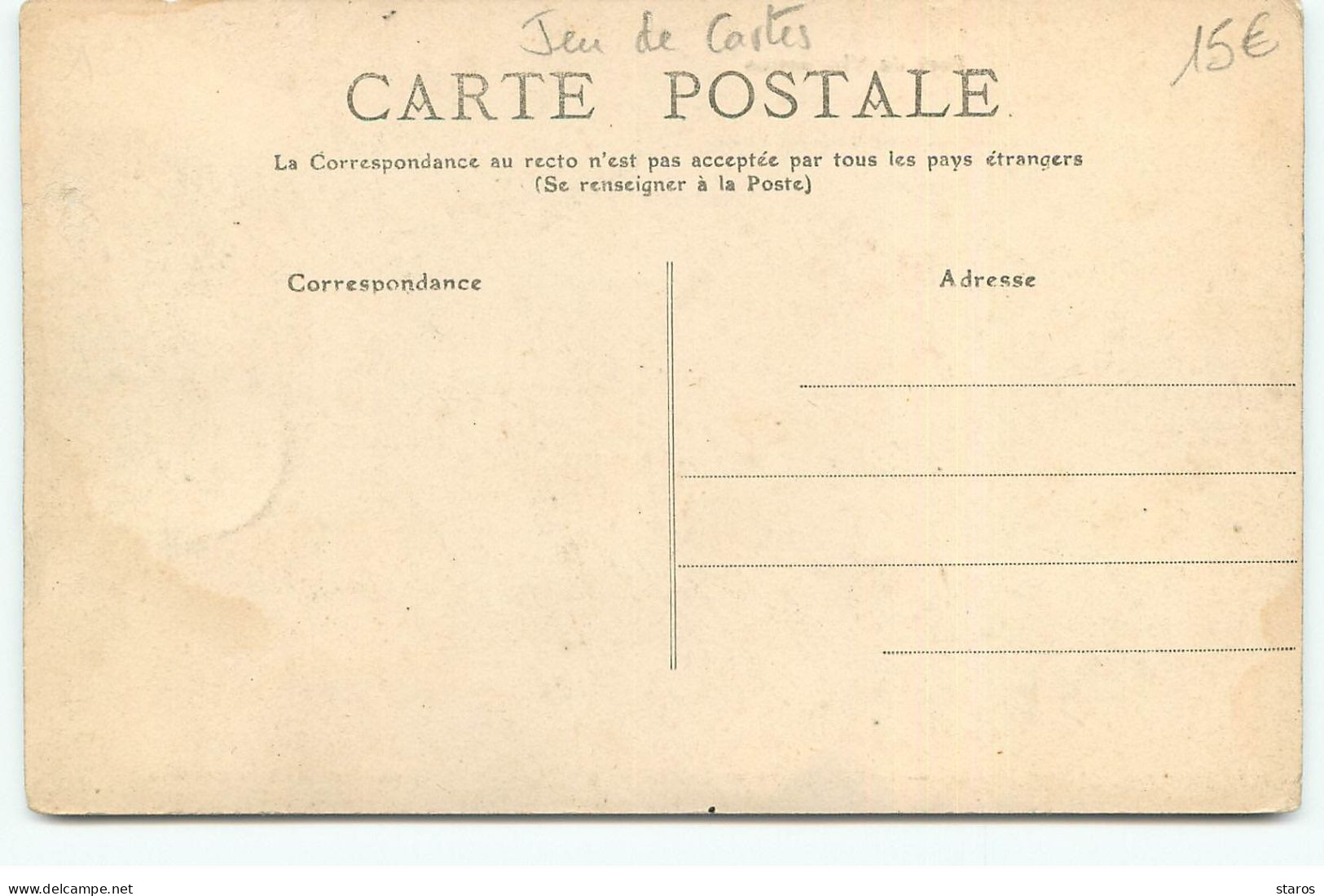 Fort De Vincennes - 26è Bataillon De Chasseurs à Pieds - La Partie De Manille à La Cantine - Jeu De Cartes - Fleury - Cartas