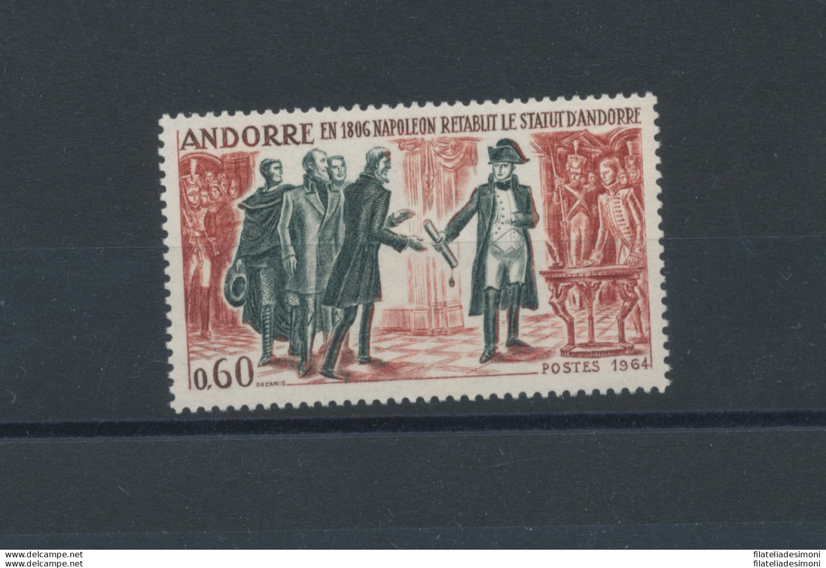 1963-64 ANDORRA FRANCESE, N. 168- Napoleone Ristabilisce Lo Statuto - MNH** - Other & Unclassified