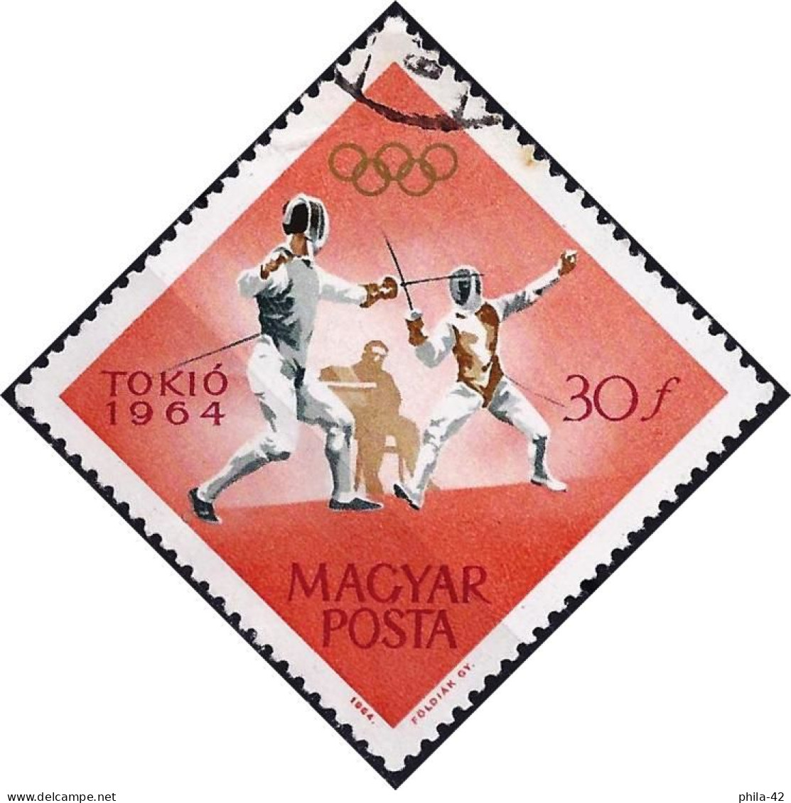 Hungary 1964 - Mi 2031 - YT 1649 ( Mexico Olympic Games : Fencing ) - Fencing