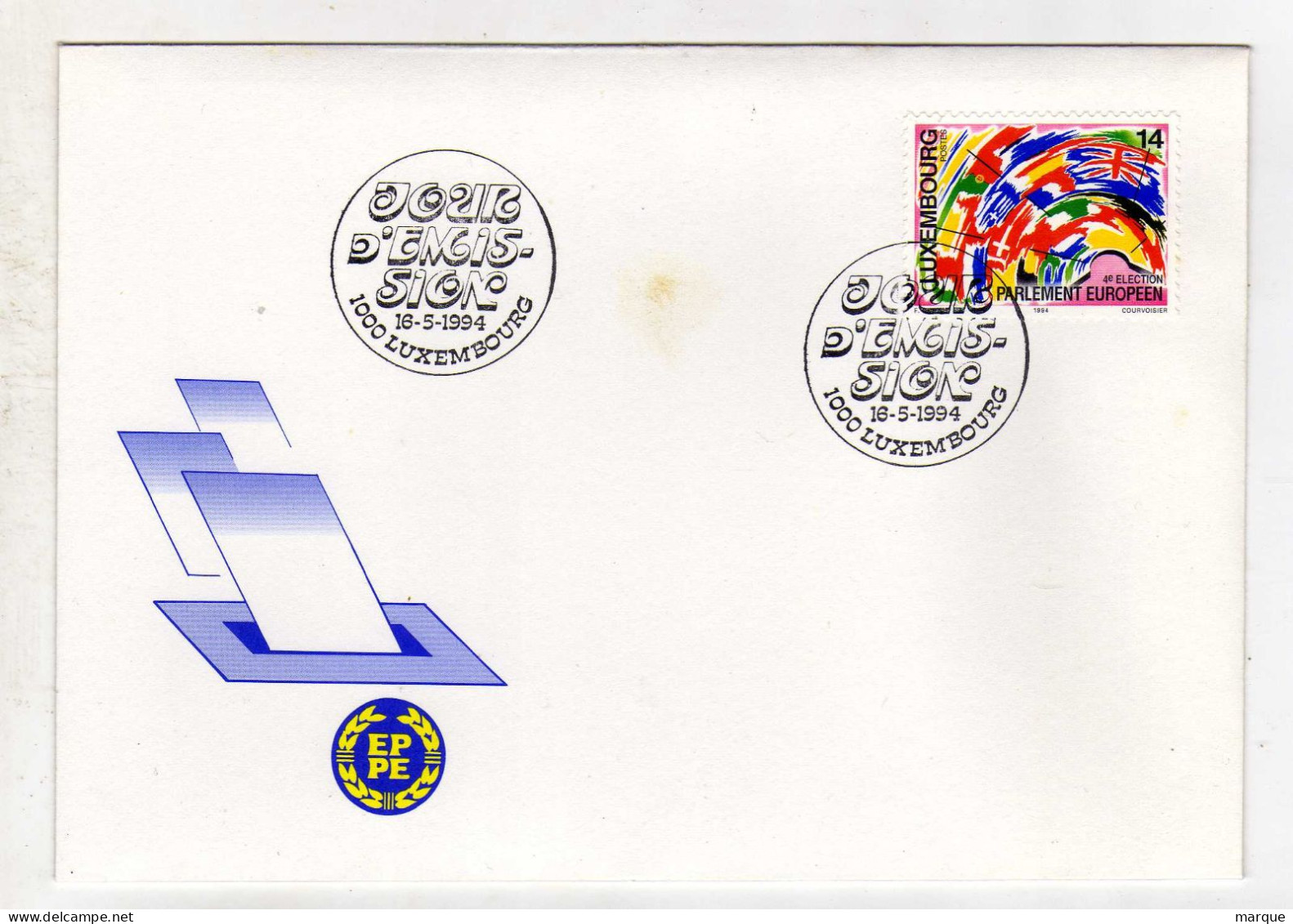 Enveloppe 1er Jour LUXEMBOURG Oblitération 1000 LUXEMBOURG 16/05/1994 - FDC