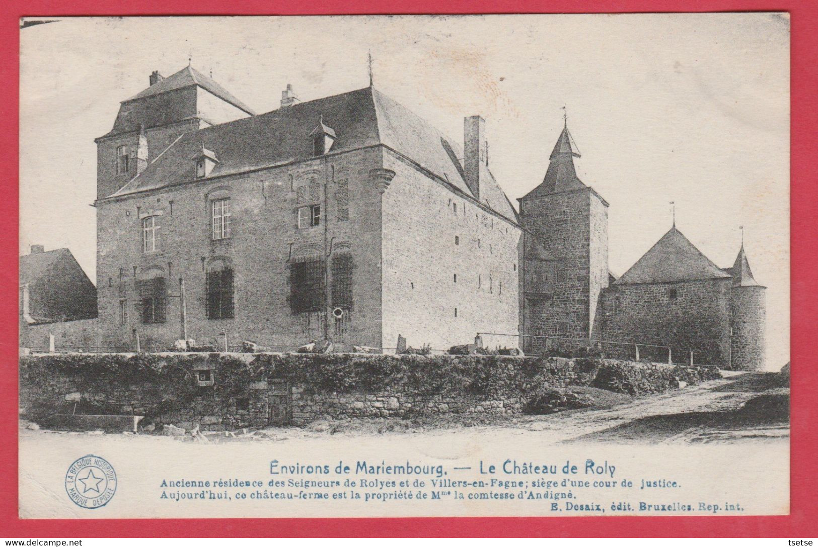 Roly - Le Château -1920  ( Voir Verso ) - Philippeville