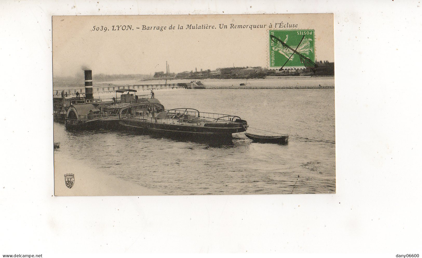 LYON - Barrage De La Mulatière. Un Remorqueur à L'Ecluse (carte Animée) - Lyon 3