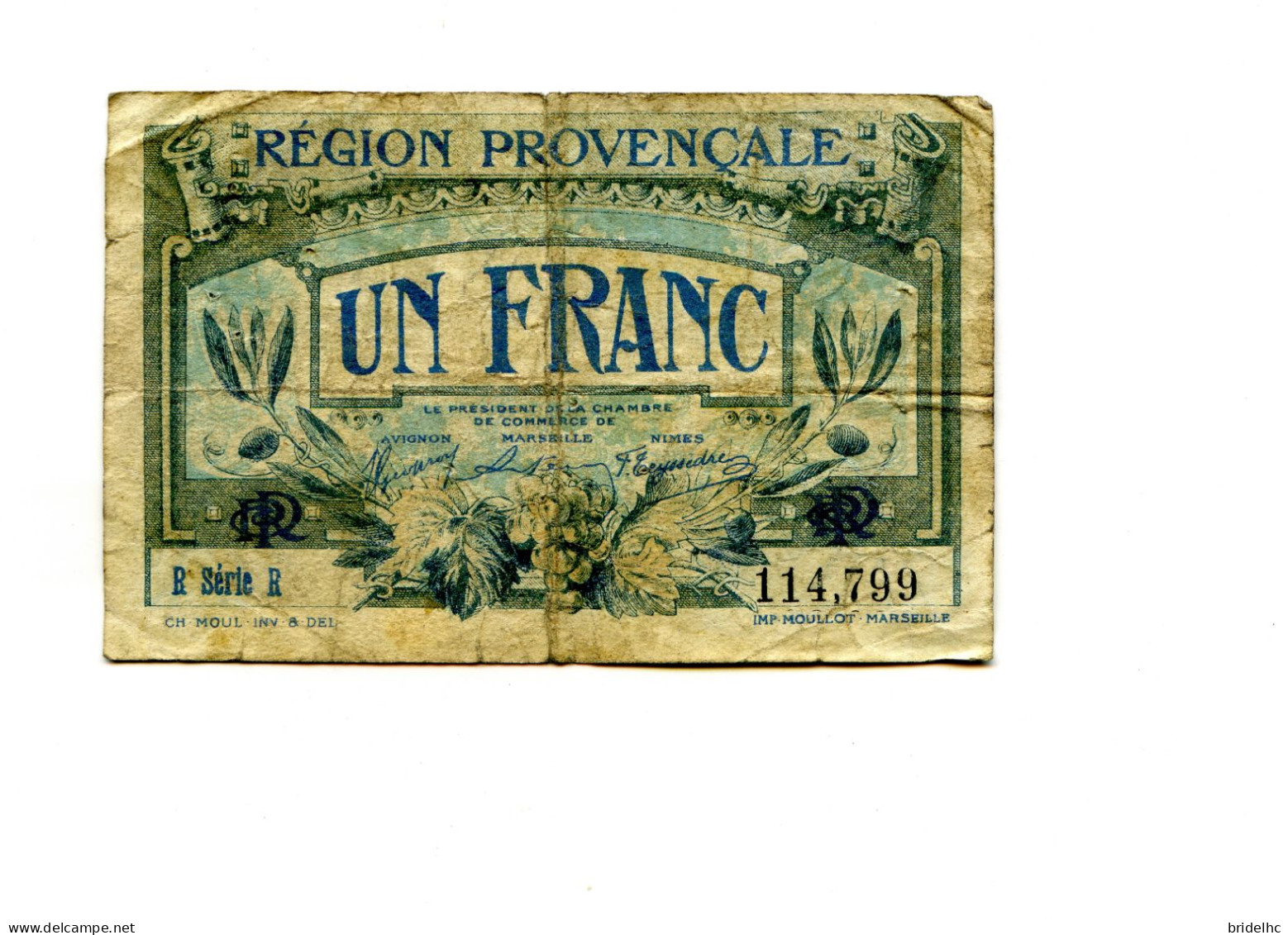 1 Franc Chambre De Commerce De La Région Provençale - Handelskammer