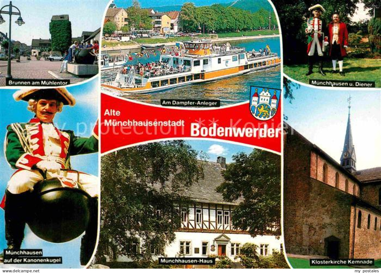 72852915 Bodenwerder Brunnen Am Muehlentor Dampfer Anleger Muenchhausen Diener H - Bodenwerder