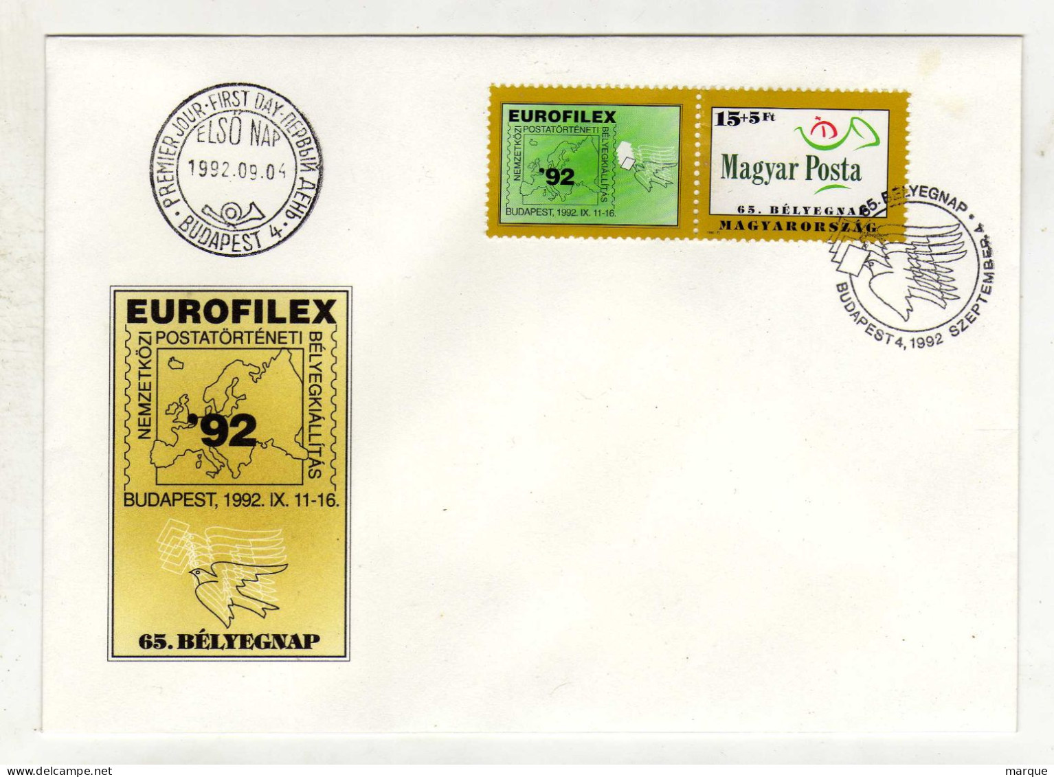 Enveloppe 1er Jour HONGRIE MAGYARORSZAG Oblitération BUDAPEST 4 04/09/2004 - FDC