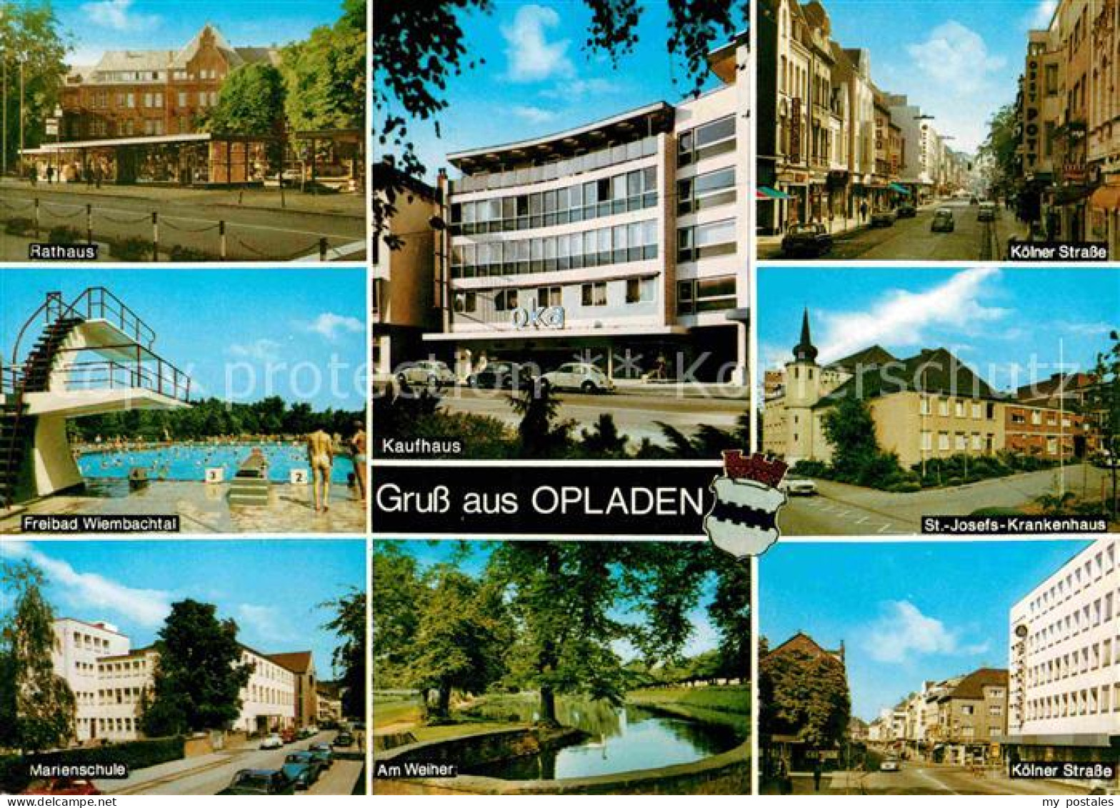 72850944 Opladen St.-Josefs-Krankenhaus Rathaus Mairenschule  Opladen - Leverkusen