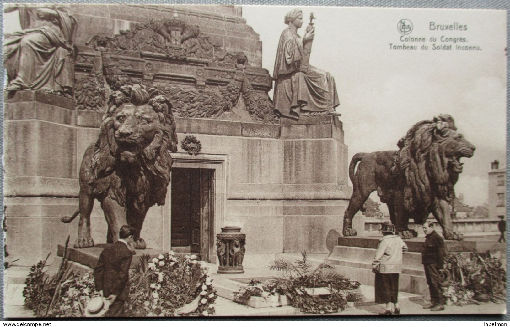 BELGIUM BRUXELLES BRUSSEL MONUMENT UNKNOWN SOLDIERS CARTE POSTALE ANSICHTSKARTE POSTKARTE POSTCARD CARTOLINA - Brussels By Night