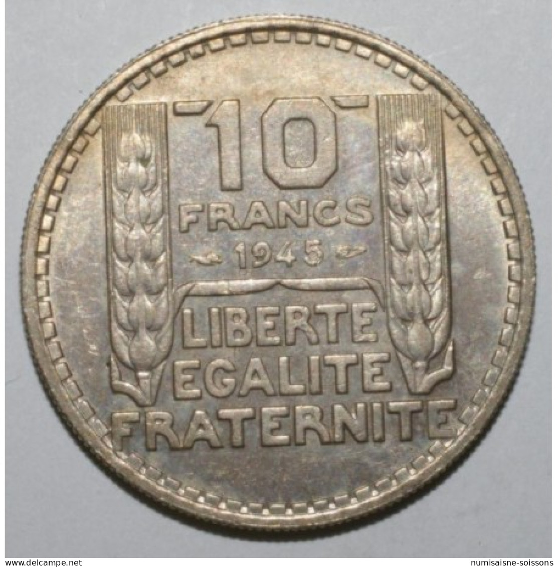 GADOURY 810 - 10 FRANCS 1945 TYPE TURIN RAMEAUX LONGS - SUP Taché - KM 908.1 - 10 Francs