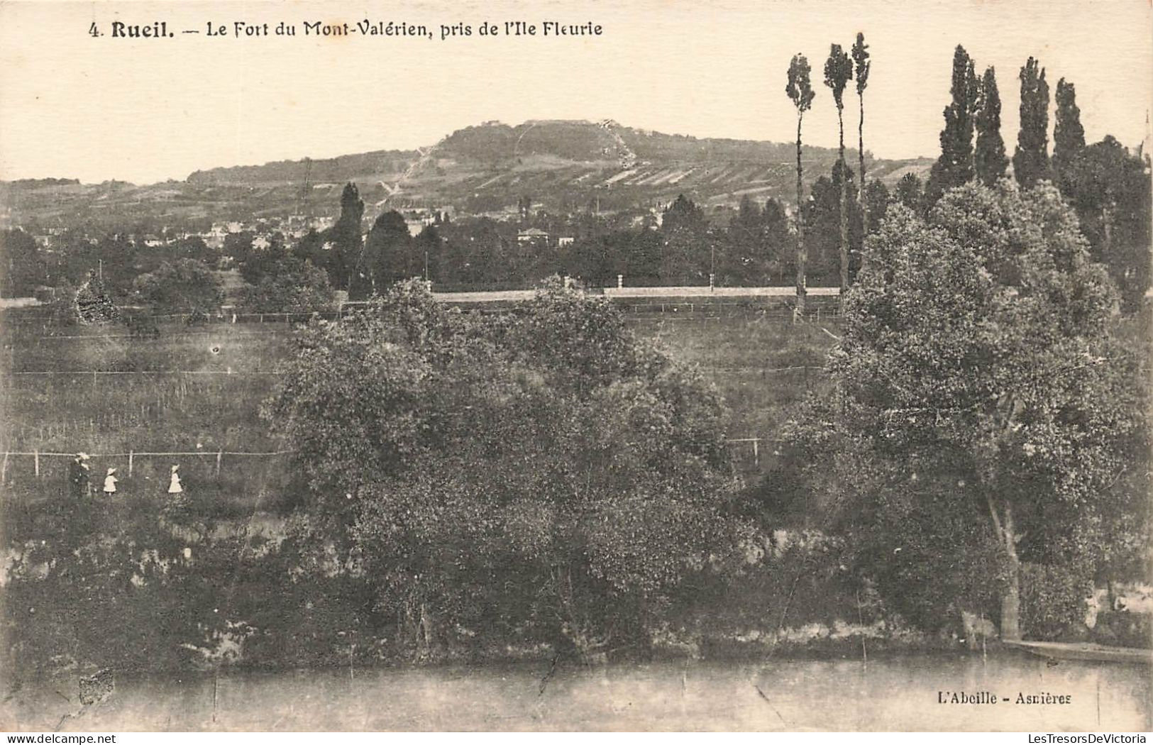 FRANCE - Rueil - Le Fort Du Mont-Valérien - Pris De L'île Fleurie - Carte Postale Ancienne - Rueil Malmaison