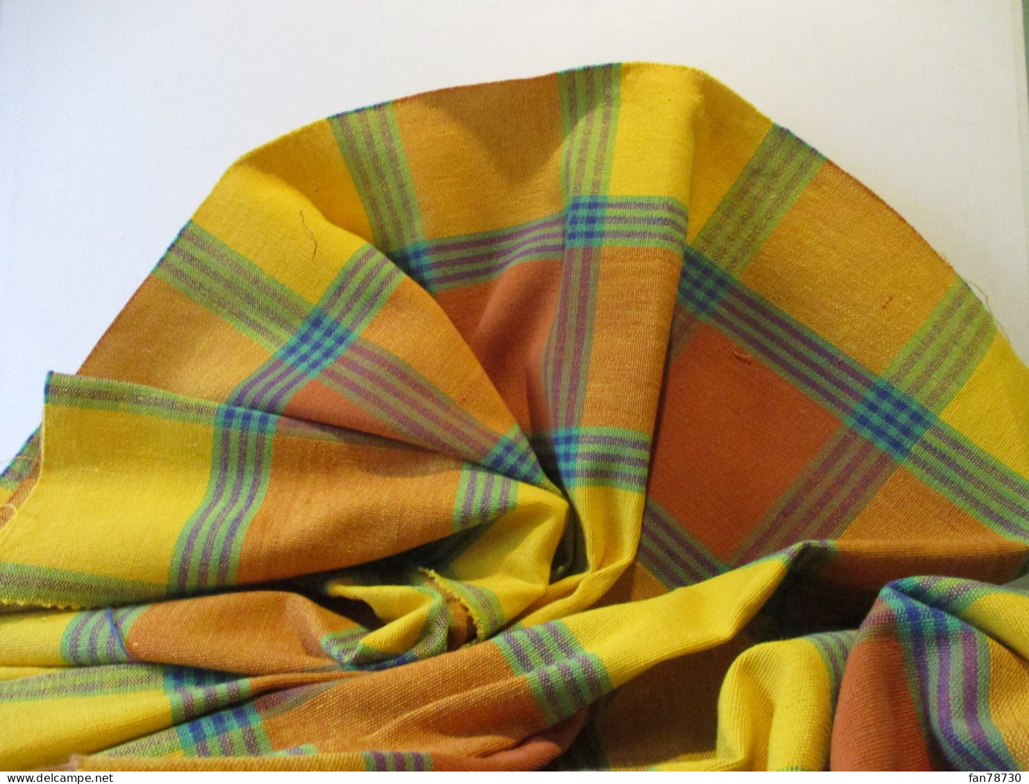 Coupon Coton En Toile épaisse, Genre Tartan Ou Madras,  150X50 Cm - Frais Du Site Déduits - Laces & Cloth