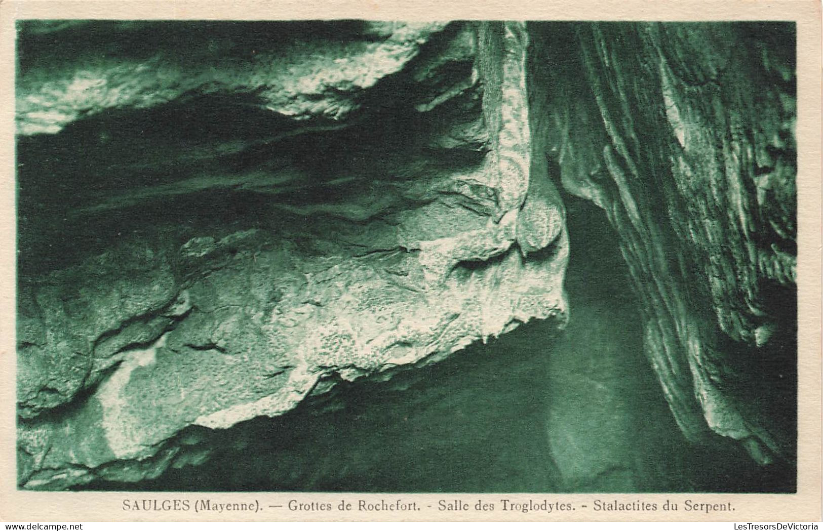 FRANCE - Saulges - Grottes De Rochefort - Salle Des Troglodytes - Stalacites Du Serpent - Carte Postale Ancienne - Sonstige & Ohne Zuordnung