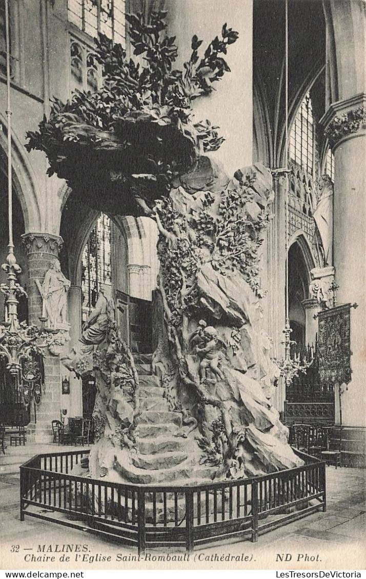 BELGIQUE - Malines - Chaire De L'église Saint Rombault - Cathédrale - Carte Postale Ancienne - Mechelen