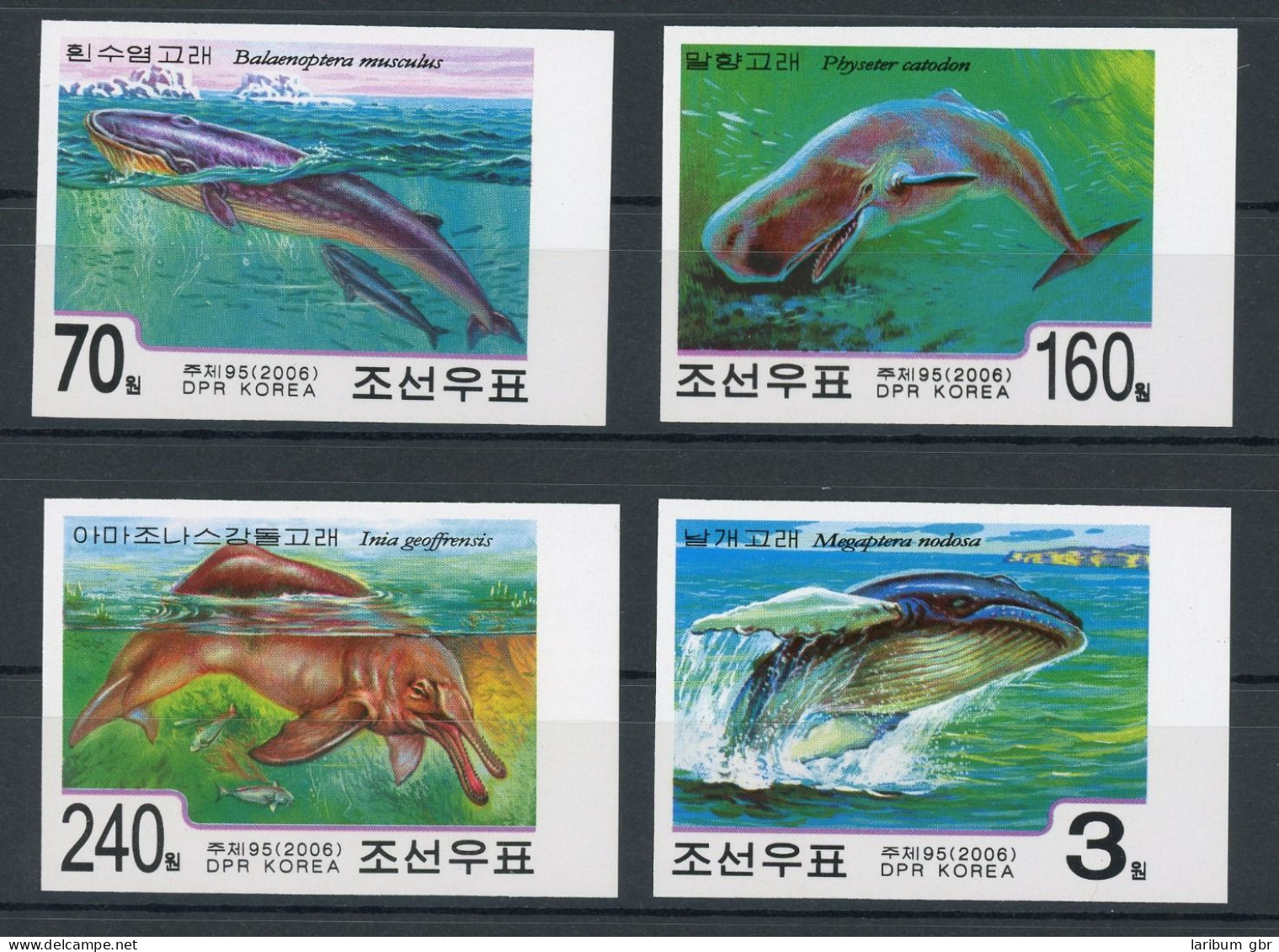 Korea 5140-5143 Ungezähnt Postfrisch Wale #HK818 - Corée (...-1945)