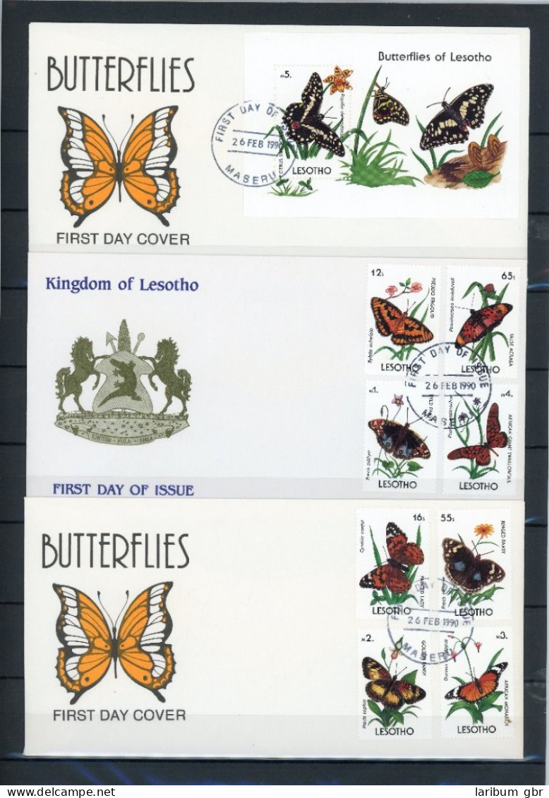 Lesotho 825-832, Block 71 Schmetterling Ersttagesbrief/FDC #JW634 - Lesotho (1966-...)