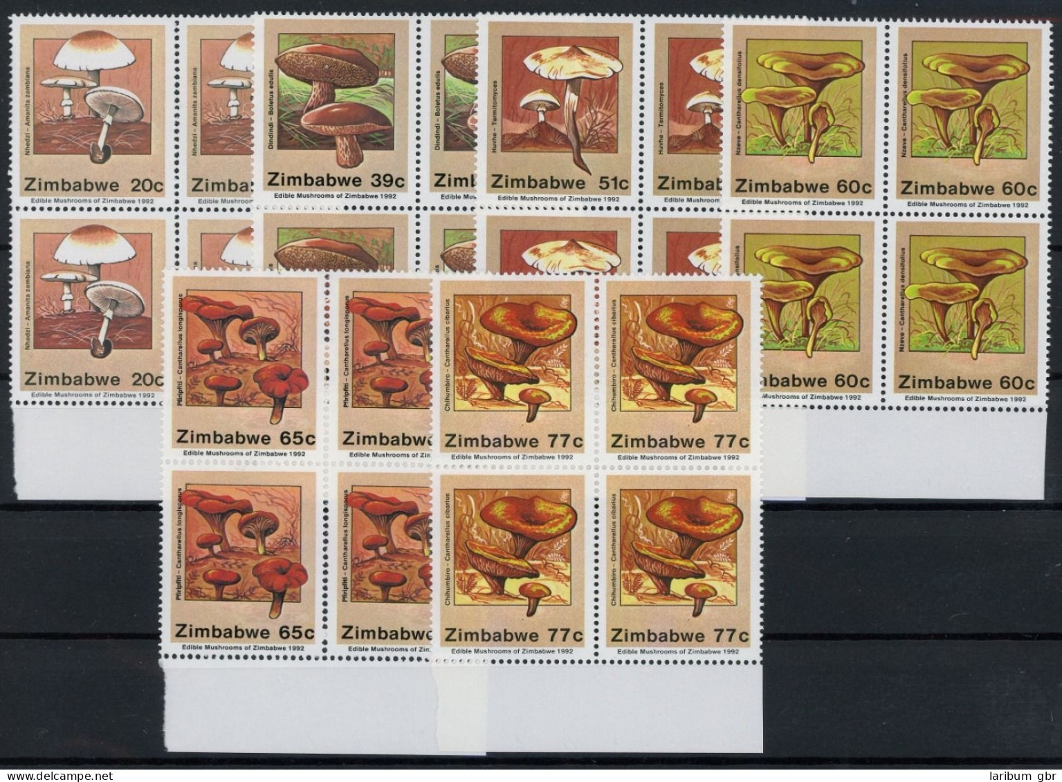 Simbabwe Viererblock 476-481 Postfrisch Pilze #JO639 - Zimbabwe (1980-...)