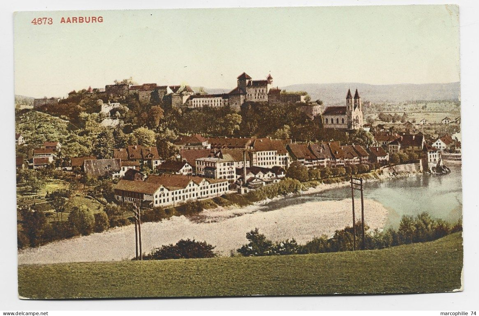 HELVETIA SUISSE AARBURG CARTE + BATAILLON 84 FELPOST POUR ST GALLEN - Sellados