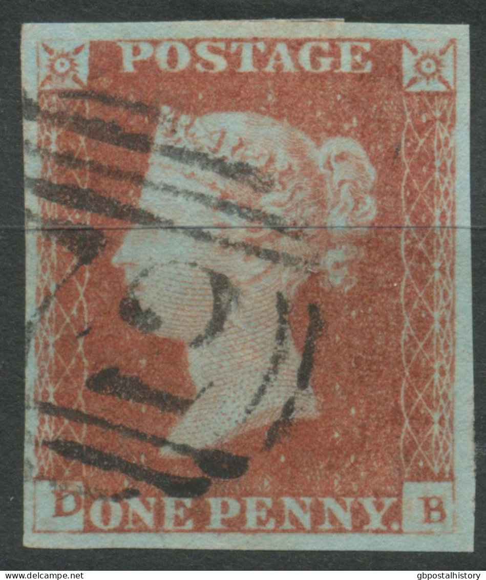 GB QV 1d Redbrown, Unplated (DB) 4 Margins, VFU With Numeral „72“ (BILLERICAY, Essex), Weak Framelines At The Corners - Oblitérés