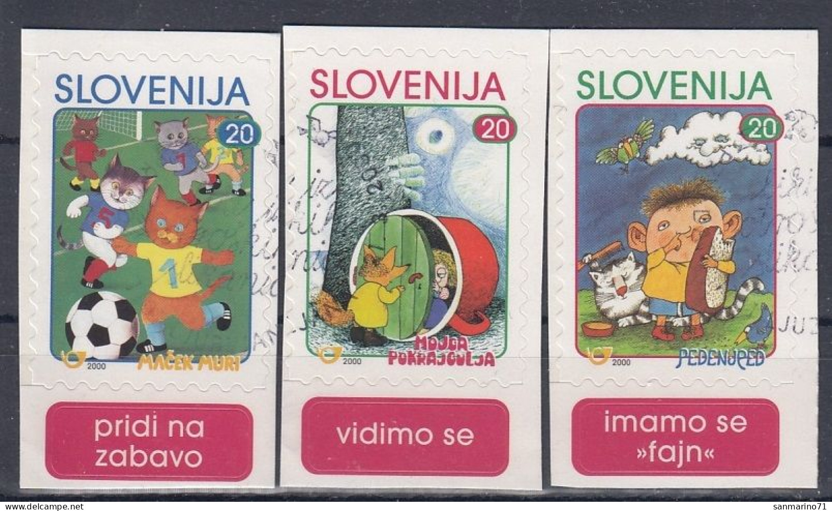 SLOVENIA 291-293,used,hinged,label Stamp,football - Slowenien