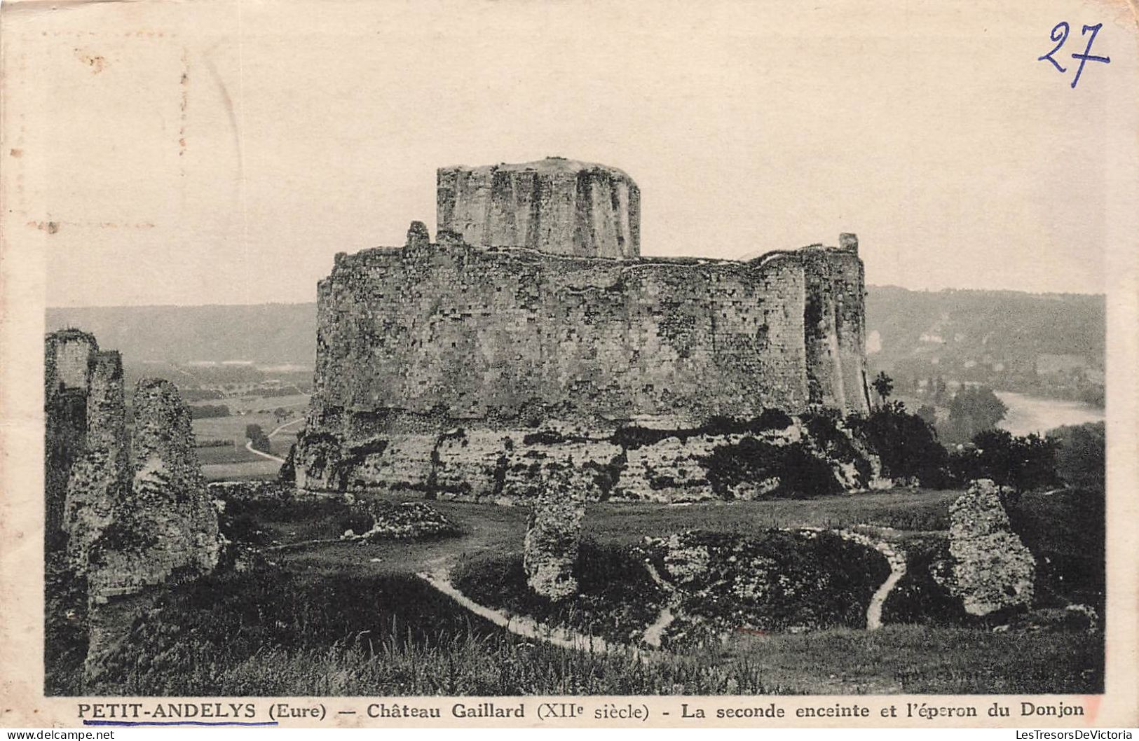 FRANCE  - Petit Andelys (Eure) - Vue Générale Du Château Gaillard (XIIe Siècle) - Carte Postale Ancienne - Les Andelys