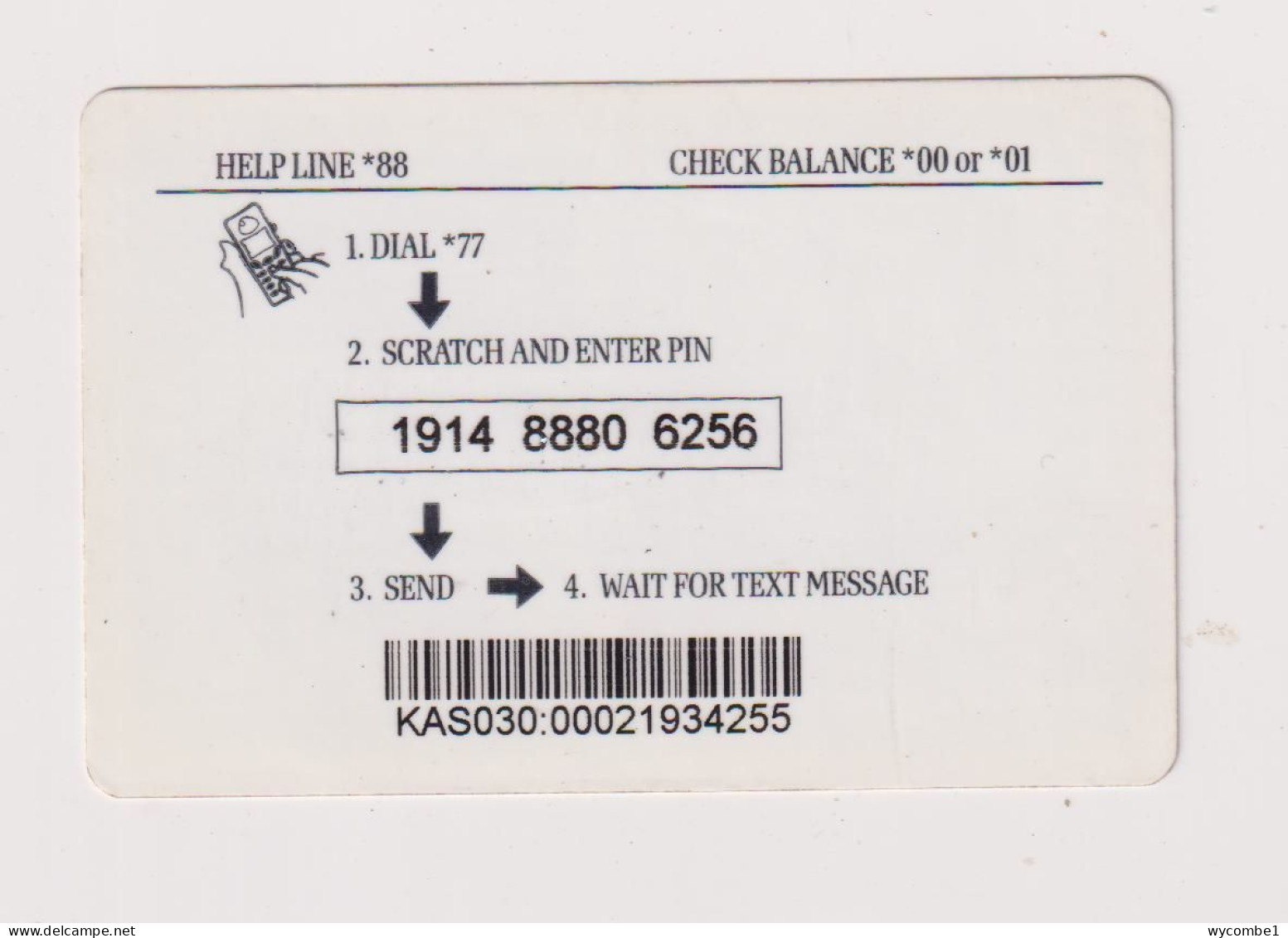 GHANA - Kasapa Remote Phonecard - Ghana