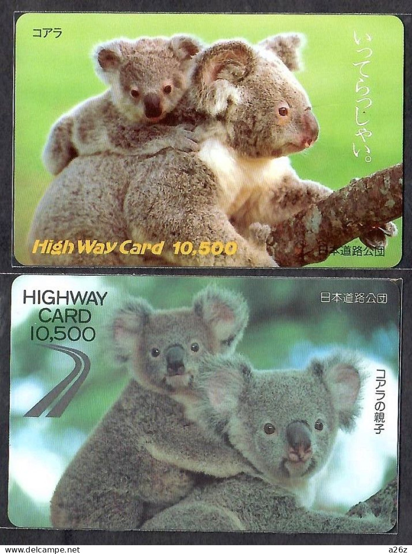 Japan 2V Highway Koala Used Cards - Jungle