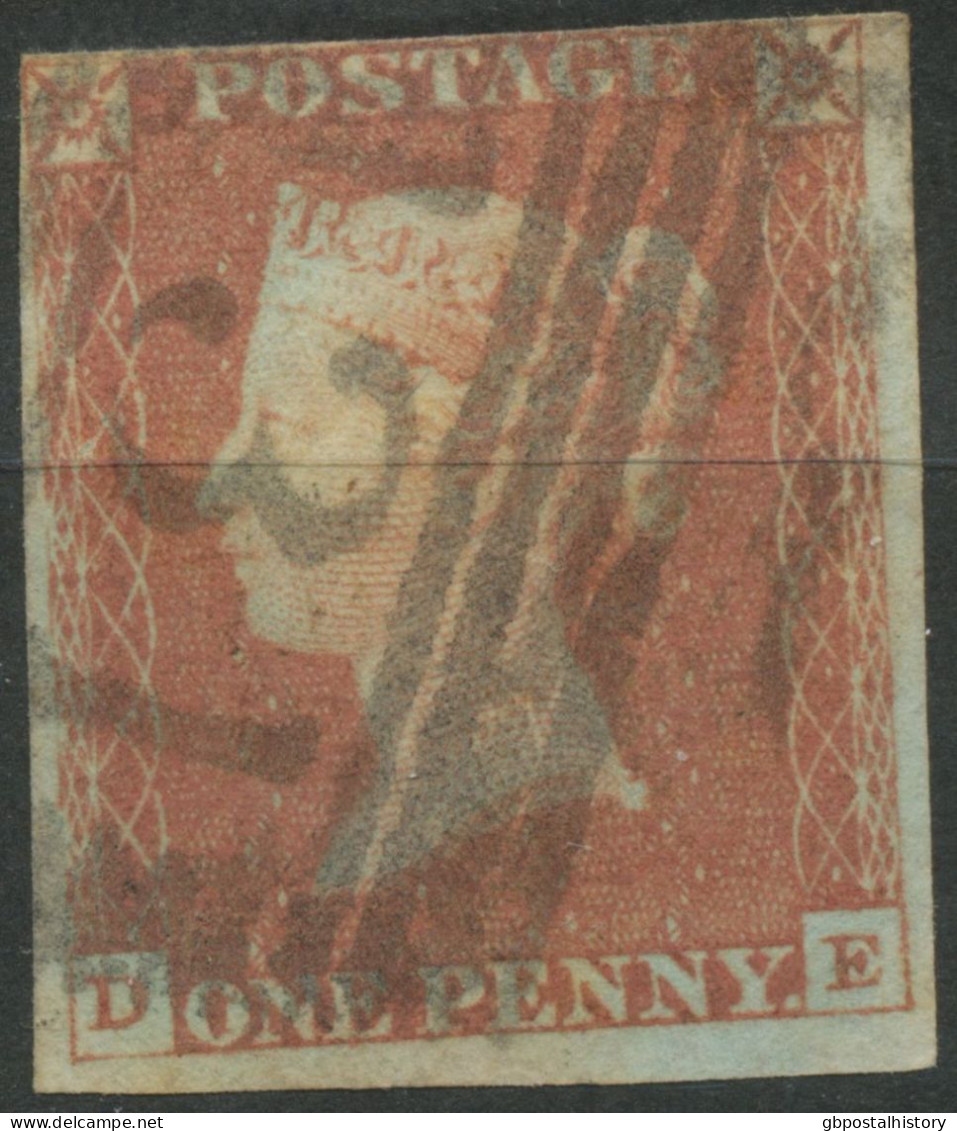 GB QV 1d Redbrown Unplated (DE) 4 Broad Till Narrow Margins, VFU Scottish Numeral „131“ (EDINBURGH) - Oblitérés