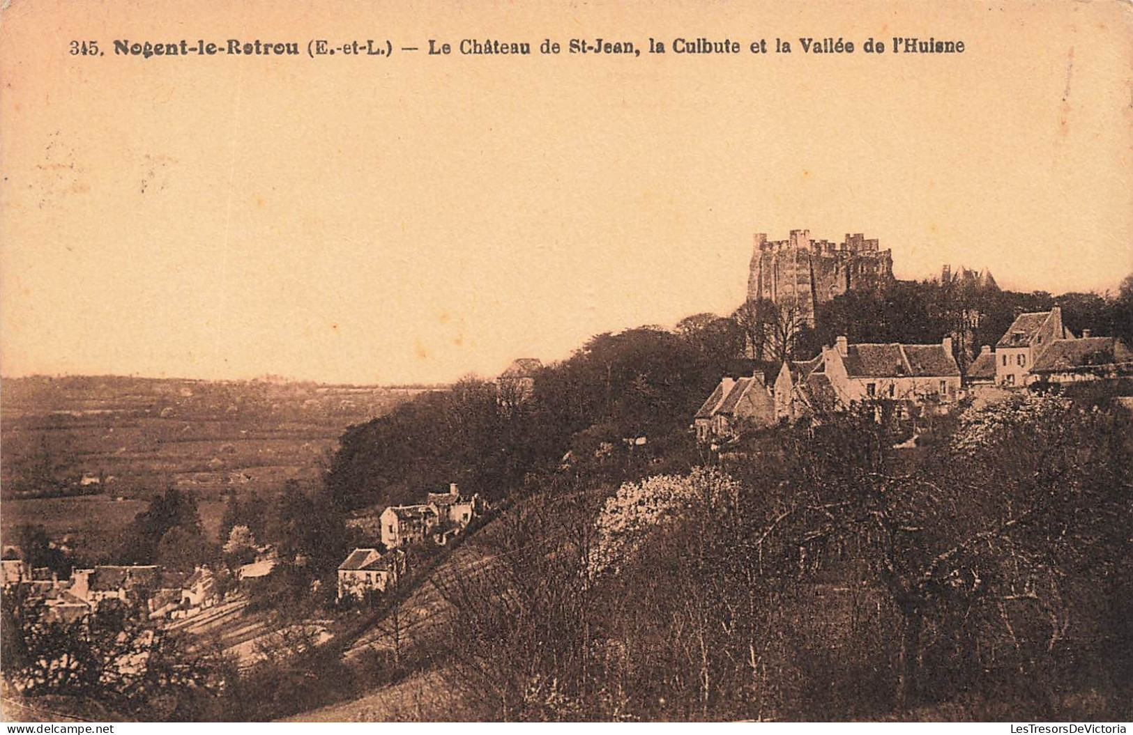 FRANCE  - Nogent Le Rotrou (E Et L) - Château De St Jean - La Culbute Et La Vallée De L'huisne - Carte Postale Ancienne - Nogent Le Rotrou