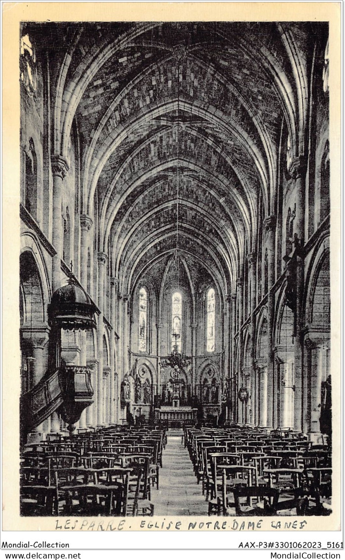 AAXP3-33-0199 - LESPARRE - Eglise Notre Dame -La Nef - Lesparre Medoc